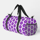 Flower Shape Plaid Purple Pink Duffle Bag (Rechte Ecke)