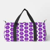Flower Shape Plaid Purple Pink Duffle Bag (Vorderseite)