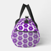 Flower Shape Plaid Purple Pink Duffle Bag (Rechts)