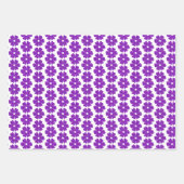Flower Shape Plaid Purple Pink Geschenkpapier Set (Vorderseite 2)