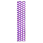 Flower Shape Plaid Purple Pink Table Runner Kurzer Tischläufer (Vorderseite)