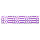 Flower Shape Plaid Purple Pink Table Runner Kurzer Tischläufer (Horizontal)
