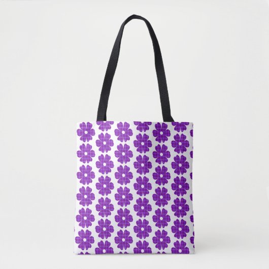 Flower Shape Plaid Purple Pink Tasche (Vorderseite)