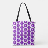 Flower Shape Plaid Purple Pink Tasche (Rückseite)