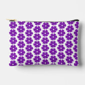 Flower Shape Plaid Purple Pink Zubehörtasche (Vorderseite)