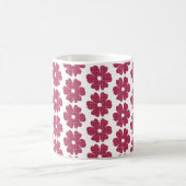 Flower Shape Plaid Red Pink Kaffeetasse (Mittel)