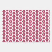 Flower Shape Plaid Red Pink Purple Geschenkpapier Set (Vorderseite 2)