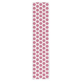 Flower Shape Plaid Red Pink Table Runner Kurzer Tischläufer (Vorderseite)