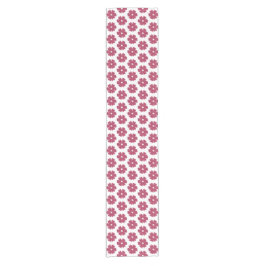 Flower Shape Plaid Red Pink Table Runner Kurzer Tischläufer