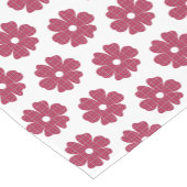Flower Shape Plaid Red Pink Table Runner Kurzer Tischläufer (Ecke)