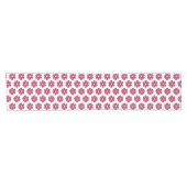 Flower Shape Plaid Red Pink Table Runner Kurzer Tischläufer (Horizontal)