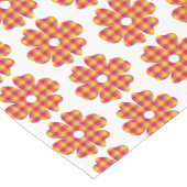 Flower Shape Plaid Yellow Orange Pink Table Runner Kurzer Tischläufer (Ecke)