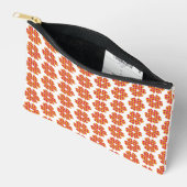 Flower Shape Plaid Yellow Orange Pink Zubehörtasche (Offen)