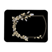 Flower Shield Wedding Magnet (Horizontal)