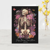 Flower Skeleton Dry Bones Come Alive, Retro Enchan Karte (Gelbe Blume)