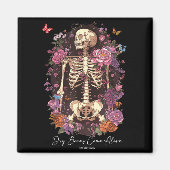 Flower Skeleton Dry Bones Come Alive, Retro Enchan Magnet (Vorne)