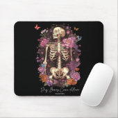 Flower Skeleton Dry Bones Come Alive, Retro Enchan Mousepad (Mit Mouse)