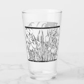 Flower sketched glasses glas (Rückseite)