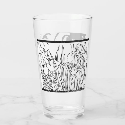 Flower sketched glasses glas (Rückseite)
