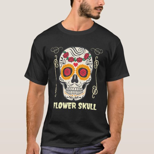 Flower skull_1 T-Shirt (Vorderseite)