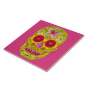 Flower Skull 8 Fliese (Seite)