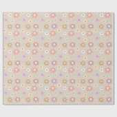 Flower Smiley Wrapping Paper Geschenkpapier (Flach)