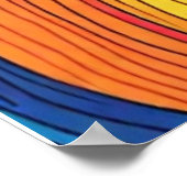 Flower Spectrum: Ein lebendiger Abstrakter Regenbo Poster (Ecke)