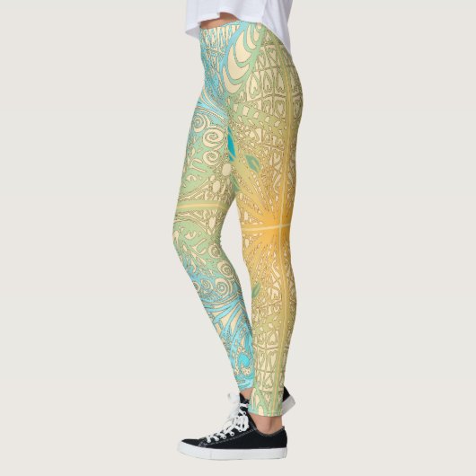 Flower Square Rose Overlay Lace Art Leggings (Links)