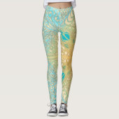 Flower Square Rose Overlay Lace Art Leggings (Vorderseite)