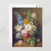 Flower Still Life by Jean Ulrich Tournier Postkarte (Vorne/Hinten)