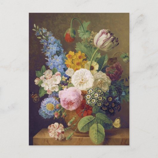 Flower Still Life by Jean Ulrich Tournier Postkarte (Vorderseite)