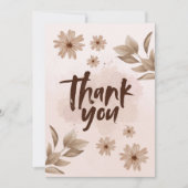 Flower Thank You Card Einladung (Vorderseite)
