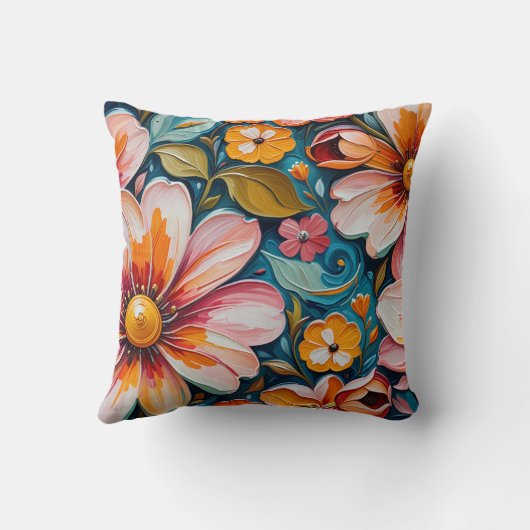 Flower Throw Pillow Kissen (Rückseite)