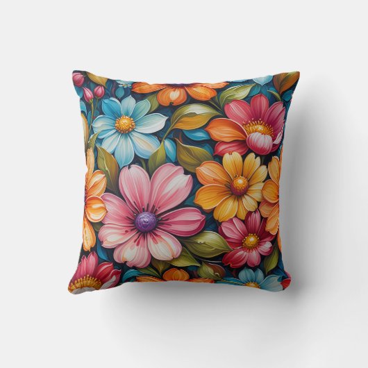 Flower Throw Pillow Kissen (Rückseite)