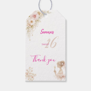 Flower Traumhaft Sanfte Sweet 16 Geburtstagsgesche Geschenkanhänger