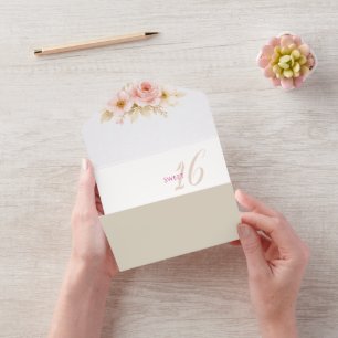 Flower Traumhafte Weiche Sweet 16 Geburtstagseinla All In One Einladung