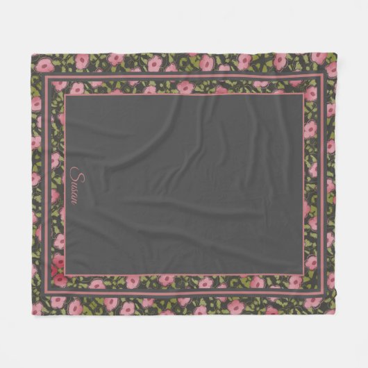 Flower Travel Blanket Fleecedecke (Vorderseite (Horizontal))