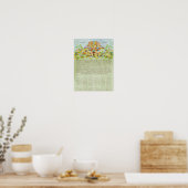 Flower Tree Print Quaker Wedding Certificate Poster (Küche)