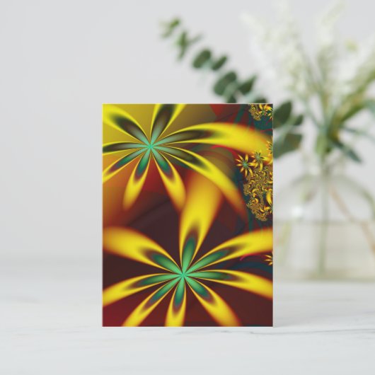 Flower Universal Fine Fractal Art Postkarte (Stehend Vorderseite)