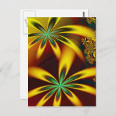 Flower Universal Fine Fractal Art Postkarte (Vorne/Hinten)