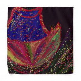 Flower Wearing a Hat Bandana Halstuch