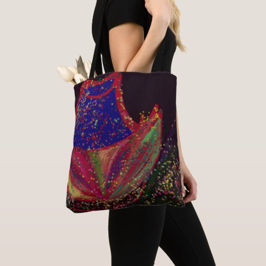 Flower Wearing a Hat Medium Tote Bag Tasche (Von Nahem)