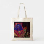 Flower Wearing a Hat Tote Bag Tragetasche (Rückseite)