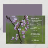 Flower Wedding Tree Probe Dinner Einladung (Vorne/Hinten)