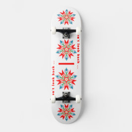 Flower weihnachtsstern red blue green skateboard