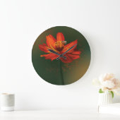 Flower with bee große wanduhr (Zuhause)