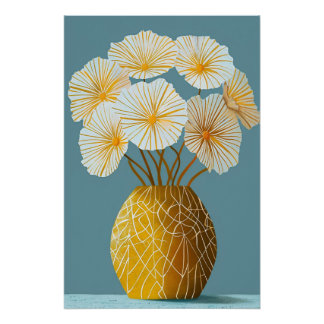 Flower with Vase Poster