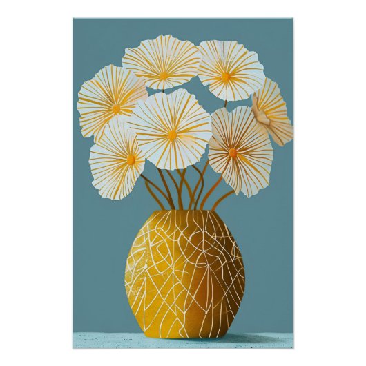 Flower with Vase Poster (Vorderseite)