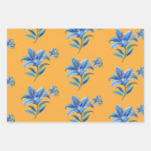Flower Wrapping Paper Geschenkpapier Set (Vorderseite 3)