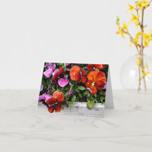 Flowerbox des Stiefmütterchens Karte (Gelbe Blume)